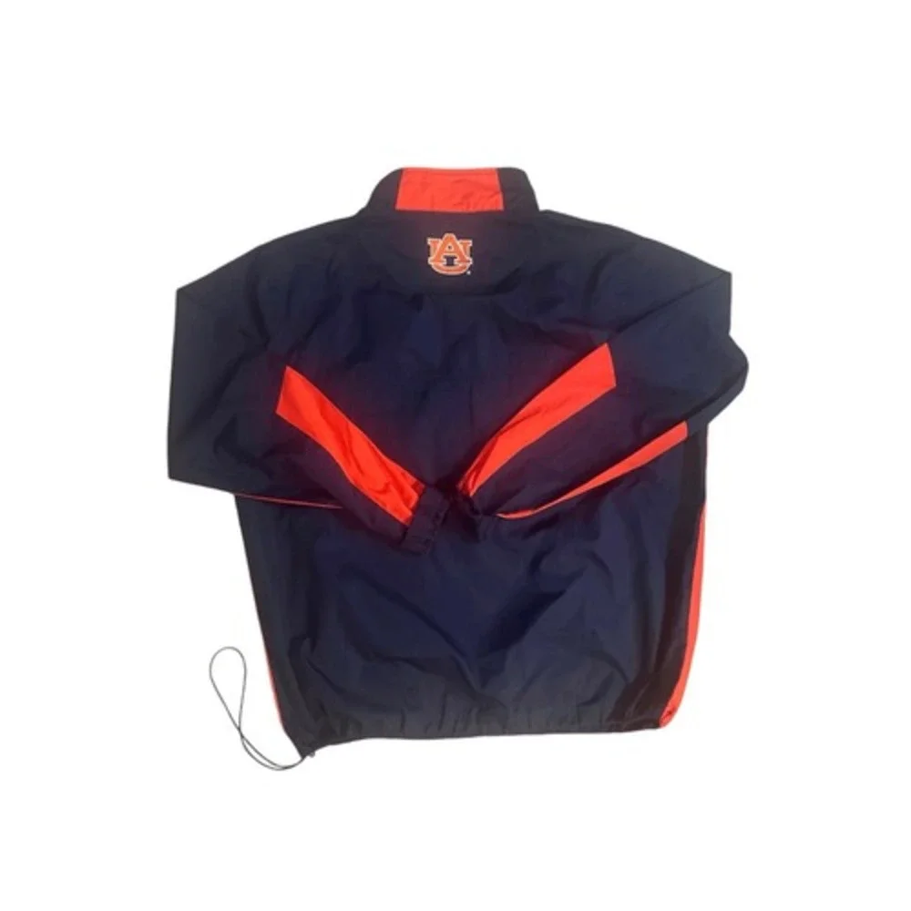 Knights Apparel Auburn Tigers Windbreaker Jacket Mens Large‎ Navy Orange Zip Up